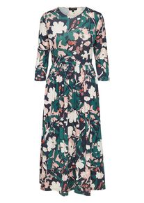 Selected Femme, Damen Maxikleid, Beige / Navy / Grün