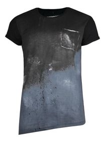 Trueprodigy, Herren T-Shirt 'Splashes', Taubenblau / Schwarz