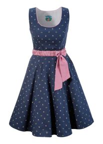 Turi Landhaus, Damen Trachtenkleid mit modischem Bluprint, Blau