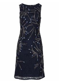 Heine, Damen Cocktailkleid Spitze und Applikationen, Nachtblau