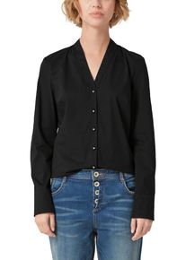 s.Oliver RED LABEL, Damen Stretchbluse, Schwarz