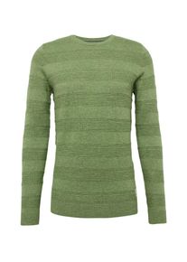 Tom Tailor, Herren Strukturierter gestreifter Pullover, Gr&uuml;n