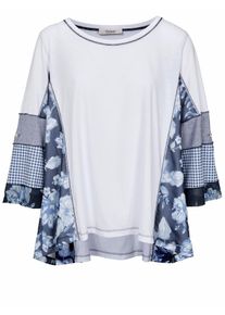 Heine, Damen Patchshirt, Blau / Weiß