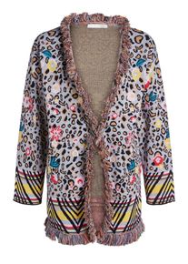 Oui, Damen Cardigan, Grau / Mischfarben