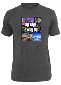 Mister Tee, Herren T-Shirt 'All The Way Up Mashup', Basaltgrau / Mischfarben