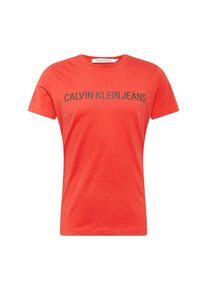 Calvin Klein Jeans, Herren T-Shirt 'INSTITUTIONAL SLIM LOGO TEE', Rot / Schwarz