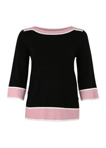 Anna Field Curvy, Damen Pullover, Rosa / Schwarz / Wei&szlig;