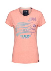 Superdry, Damen Shirt 'HIGH FLYERS FADE DOT ENTRY TEE', Hellblau / Lila / Koralle