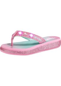 Skechers, Mädchen Zehentrenner 'Twinkle Toes Blinkies', Mint / Pink