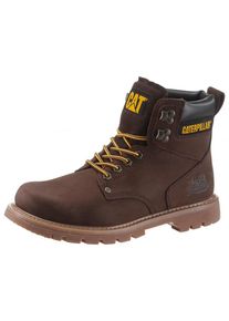 Caterpillar, Herren Schn&uuml;rboots, Dunkelbraun / Gelb