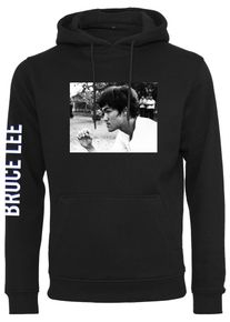 Mister Tee, Herren Bruce Lee Be Water My Friend Hoody, Schwarz / Wei&szlig;