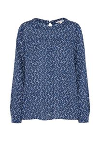 Esprit, Damen Bluse 'Fluent', Navy / Weiß