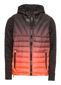 Superdry, Herren Jacke 'STORM OMBRE HYBRID', Anthrazit / Orange / Schwarz