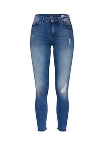Only, Damen Jeans 'onlBLUSH MID SK ANK RAW RHI JEA REA3071', Blue Denim