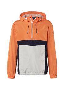 Tom Tailor Denim, Herren &Uuml;bergangsjacke, Nachtblau / Orange / Wei&szlig;