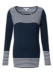 Esprit Maternity, Damen Pullover, Nachtblau / Weiß