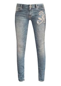 COCCARA, Damen Hose 'Curly', Blue Denim