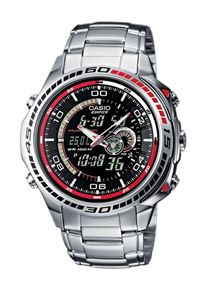 Casio, Herren Edifice Chronograph, Rot / Schwarz / Silber