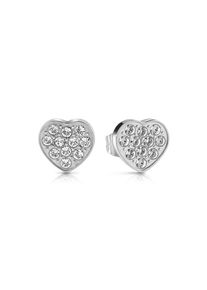 Guess, Damen Ohrringe 'Never Without, UBE28065', Silber / Weiß