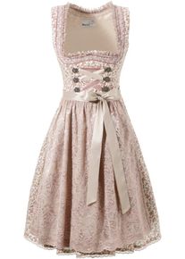 Marjo, Damen Dirndl midi im Bludesign, Altrosa