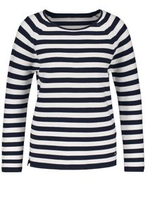 Gerry Weber, Damen Pullover, Kobaltblau / Wei&szlig;