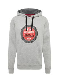 Derbe, Herren Sweatshirt 'Surround', Grau / Rot