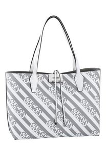Guess, Damen Shopper 'Bobbie Inside out', Grau / Weiß