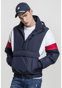 Urban Classics, Herren Jacke '3-Tone', Nachtblau / Rot / Weiß