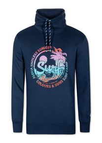 & Colours & Sons COLOURS & SONS, Herren Sweatshirt 'Bailey', Hellblau / Dunkelblau / Helllila / Orangerot