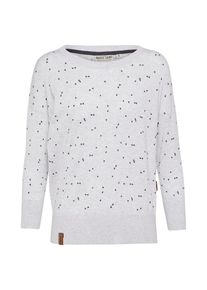 Naketano, Damen Pullover 'Maja Triangles', Graumeliert / Schwarz