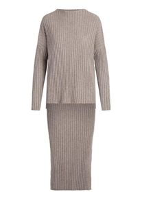 Apart, Damen Pullover und Strickrock, Taupe