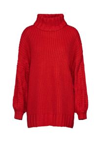 Lost Ink, Damen Pullover & Strickjacken 'SUPER SLEEVE STITCH JUMPER', Rot