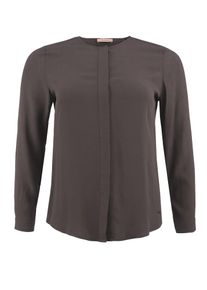 TRIANGLE, Damen Geknöpfte Crêpe-Bluse, Schlammfarben