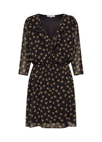 ABOUT YOU, Damen Kleid im Wickel-Stil 'Paula', Mischfarben / Schwarz