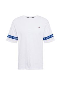 Tommy Jeans, Herren Shirt 'TJM ARM BAND TEE', Blau / Wei&szlig;