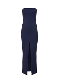 Missguided, Damen Kleid'BANDEAU SPLIT FRONT MAXI DRESS', Navy
