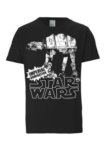 logoshirt, Herren T-Shirt 'AT- AT', Schwarz / Weiß