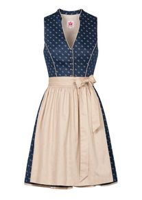 Spieth & Wensky SPIETH & WENSKY, Damen Dirndl 'Gila' 55cm, Beige / Dunkelblau