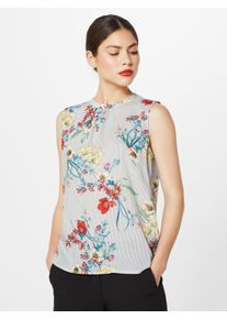 Esprit Collection, Damen Blusentop, Hellgrau / Mischfarben / Weiß