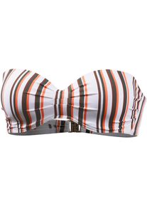 BEACHLIFE, Damen Bikini Oberteil, Dunkelgrün / Orange / Weiß
