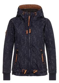 Naketano, Damen Jacket 'Gleitgelzeit', Nachtblau / Braun / Weiß