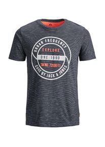 Jack & Jones JACK & JONES, Herren T-Shirt, Graphit / Lachs / Wei&szlig;