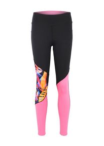 Hey Honey, Damen Leggings 'Panther Block Pink', Mischfarben / Pink / Schwarz