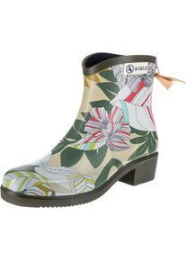 Aigle, Damen Gummistiefel 'MIS JUL BOT PRT', Beige / Grün / Pink