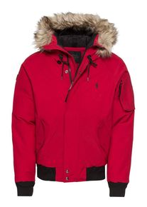 Polo Ralph Lauren, Herren Jacke 'FAILLE-ANNEX DOWN BOMBER', Rot / Schwarz