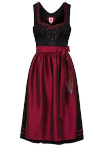 Spieth & Wensky SPIETH & WENSKY, Damen Dirndl 'Klarina' midi, Kirschrot / Schwarz