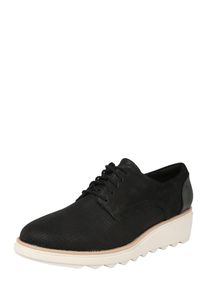 Clarks, Damen Halbschuhe 'Sharon Crystal', Schwarz / Weiß