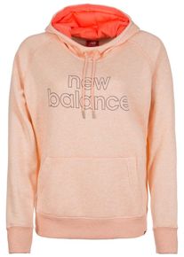 New Balance, Damen Kapuzenpullover 'Essentials', Pastellorange