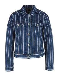 Q/S Designed By, Damen Jeansjacke, Blue Denim / Weiß