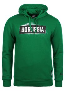 Puma, Herren 'Borussia Mönchengladbach' Kapuzenpullover, Grün / Schwarz
